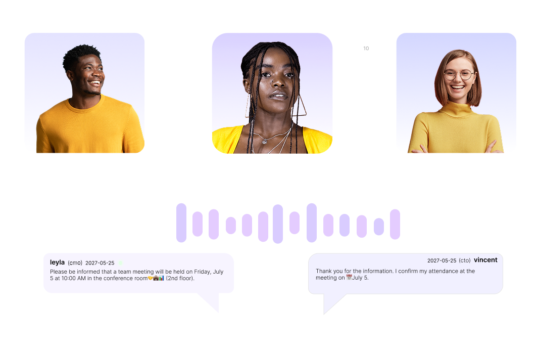 Interface de visioconférence de notre plateforme SaaS
